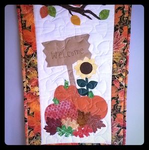 Fall quilted Applique wall hanging